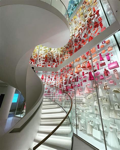 escalier dior|Dior dolls take centre stage in the Paris HQ staircase .